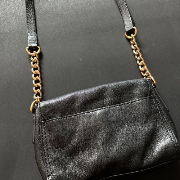 Michael Kors Small Shoulder Black Leather Crossbody Bag - Picture 6 of 13